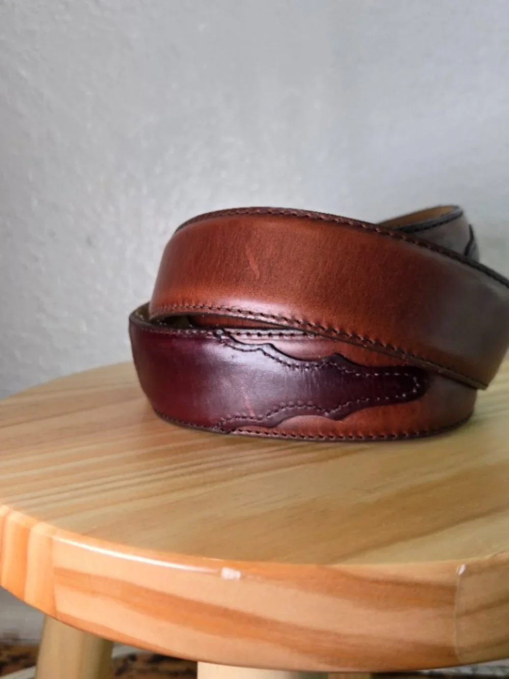 Justin Men's Classic Western Brown Leather Belt